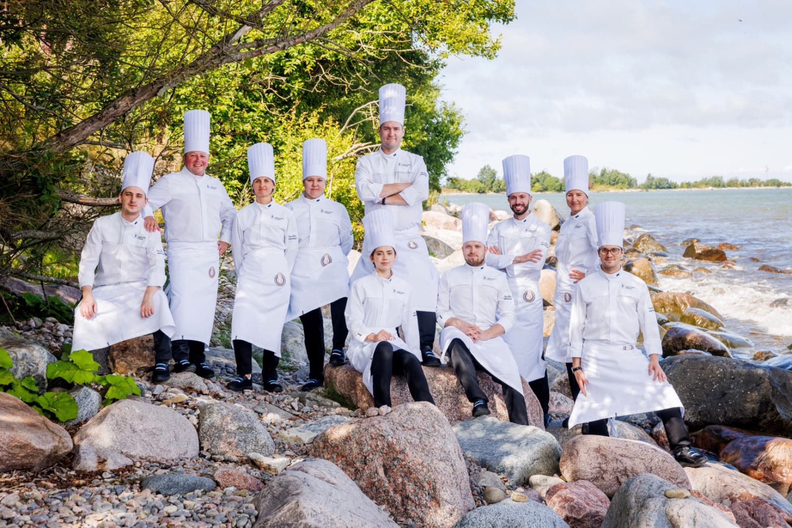 Equipo nacional de cocineros de Estonia con el calzado Atlanta de DIAN